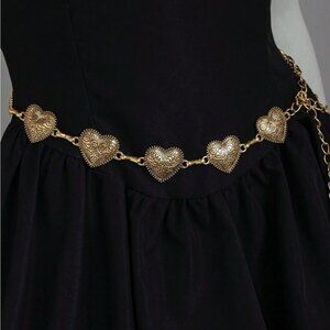 Gold Heart Chain Belt